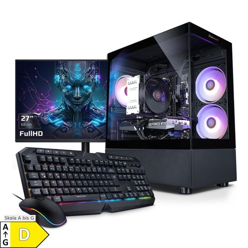 PC Set mit 27 Zoll TFT Total IX AMD Ryzen 7 9700X, 32GB DDR5, NVIDIA RTX 5060 8 GB, 1TB SSD, 2TB HDD, WLAN, Windows 11