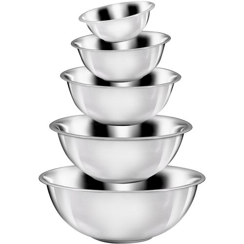 Schüssel KING, silber (edelstahlfarben), Edelstahl, Schüsseln, Schüssel, ineinander stapelbar, 16/20/24/28/32 cm