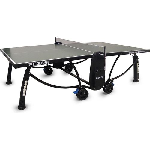 Pegasi Tischtennisplatte 1000 - Outdoor Spiele - Tischtennis - Outdoor Tischtennisplatte - Tischtennistisch Wetterfest - Tischtennisplatte outdoor klappbar - Original - Grün