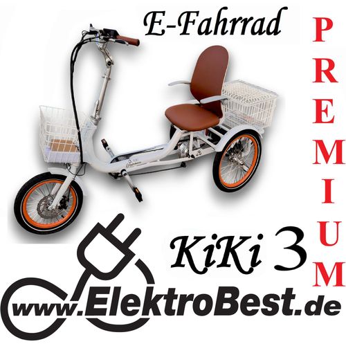 Elektro Therapierad Gleichgewichtsproblem Lösung! Dreirad KiKi 3 Alu Klapprad Erwachsene bis 25km/h Differential Rückwardsgang!