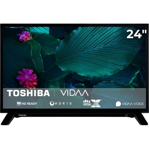 Toshiba Fernseher 24 Zoll Smart TV VIDAA HD-ready Fernseher HDR Smart TV mit Triple-Tuner, LED TV