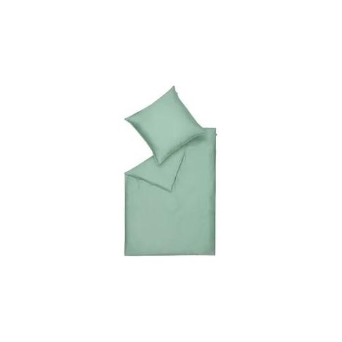 Bettwäsche "Pure", grün (salbei, grün, hellgrün), B/L: 155cm x 220cm, 1 Stk., 1 Stk., Satin, B/L: 80cm x 80cm, 2 Stk., Satin, Obermaterial: 100% Baumwolle, SCHÖNER WOHNEN-KOLLEKTION, Bettwäsche, Bettwäsche, Satinbettwäsche aus 100% reiner Baumwolle