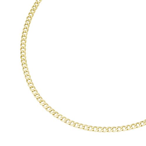 Panzerkette LUIGI MERANO "Panzerkette, Gold 375" Gr. 50, gold, Halsketten, Herren, 50cm, Gelbgold 375