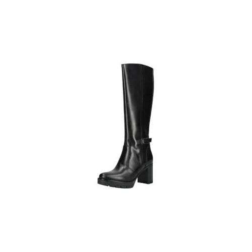 High-Heel-Stiefel NERO GIARDINI "Nero Giardini Stiefel Leder", Damen, Gr. 38, schwarz, Leder, Schuhe