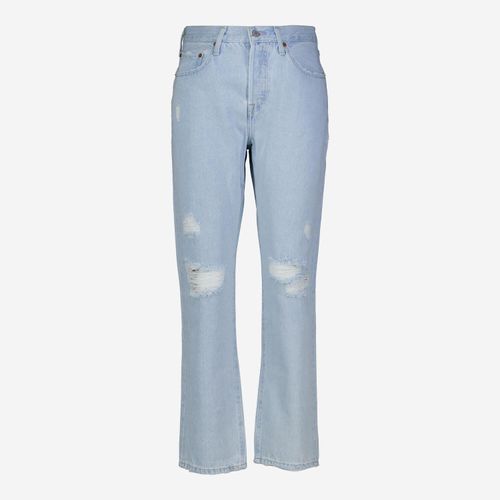 Hellblaue Cropped Straight Leg Jeans Image