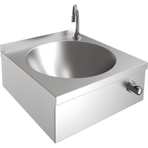 KWC AR Einzelwaschtisch, ANIMA, Edelstahl, 450x204x451 mm, Kniebetätigung