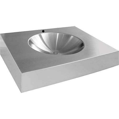 KWC AR Einzelwaschtisch, ANIMA, Edelstahl, 500x160x500 mm, mit Hahnloch