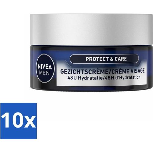 NIVEA MEN - Protect & Care - Intensive Feuchtigkeitscreme - 50 ml - Vorteilspack - 10 Stücke