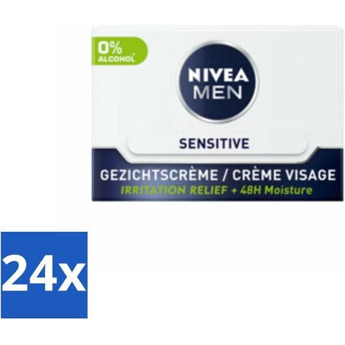 NIVEA MEN Sensitive Tagescreme Gesicht 50 ml - Vorteilspack - 24 Stücke