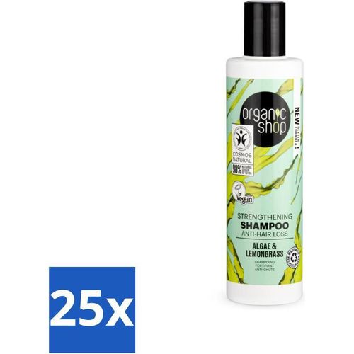 Organic Shop - Algen & Zitronengras Kräftigendes Shampoo - Kräftigend und Aufbauend - 280 ml - Vorteilspack - 25 Stücke