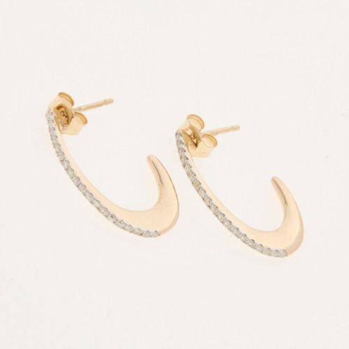 Creolen aus 375er Gold mit 0,25 Karat Diamanten