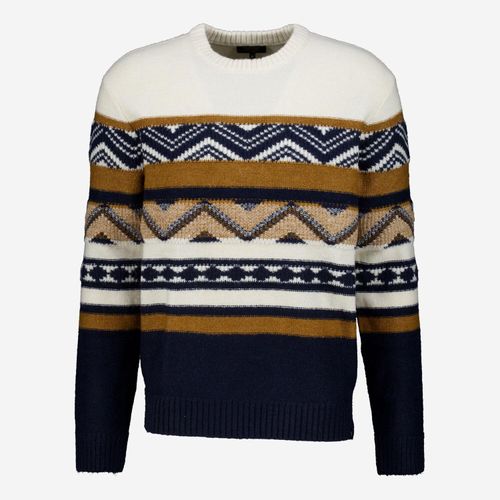 Mehrfarbiger Pullover mit Rundhalsausschnitt