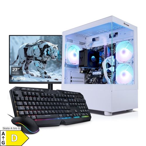 PC Set Gaming mit 27 Zoll TFT Invader XS VIII AMD Ryzen 5 8500G, 16GB DDR5, AMD Vega Grafik, 1TB SSD, Windows 11