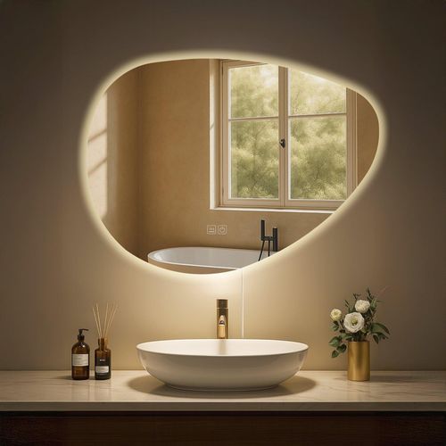 CLP Badspiegel Almafie 65x75 ohne Bluetooth klarglas Set-Inhalt: ohne Bluetooth