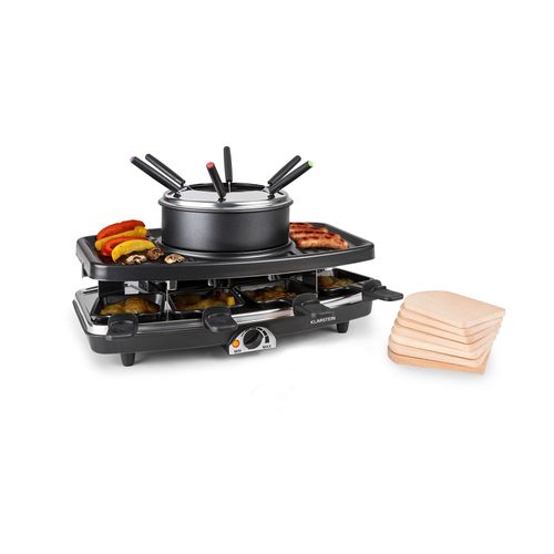 Entrecote 2-in-1 Raclettegrill & Fondue Naturstein 1100W 8 Personen