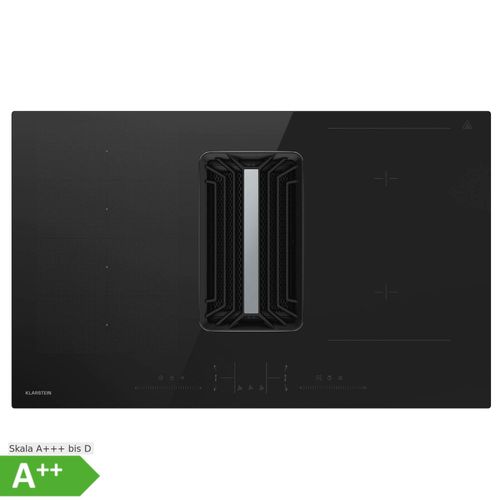 AirJet Hybrid Down Air System Induktionskochfeld mit integriertem Abzug 600 m³/h EEK A++ Schwarz