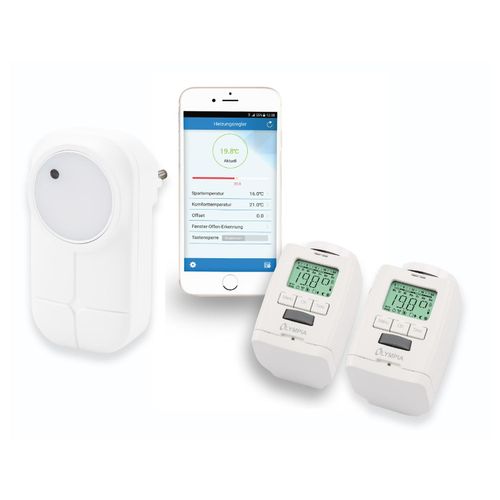 2 Stück Heizkörperthermostat Smart Home System mit Gateway und App Olympia
