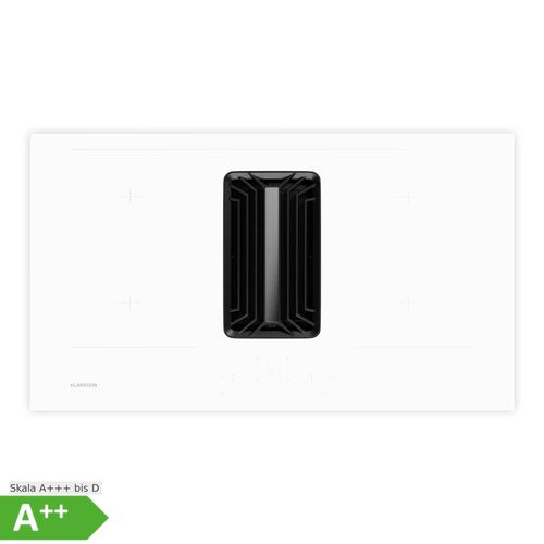 AirJet 90 Down Air System Induktionskochfeld mit Abzugshaube 10000 W 750 m³/h Boost Weiß