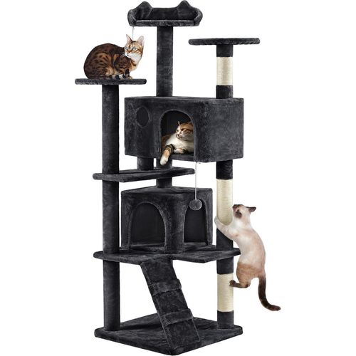 Stabile Katzenkratzsäule mit mehreren Plattformen - Höhe 178 cm - Ideal für mehrere Katzen