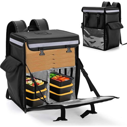 Famanu Isothermische Rucksack Wasserdicht für Lebensmittelzustellung - 37,1 x 26,9 x 48 cm