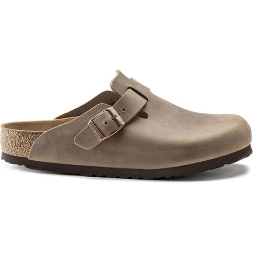 Birkenstock Boston BS Geölte Leder Lässige Sandale Tabak – undefined / Tabak