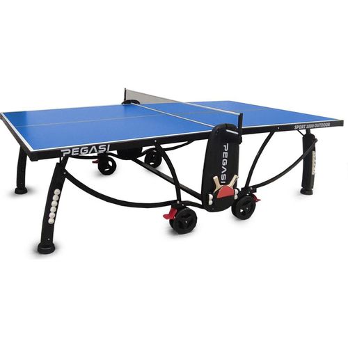 Pegasi Tischtennisplatte 1000 - Outdoor Spiele - Tischtennis - Outdoor Tischtennisplatte - Tischtennistisch Wetterfest - Tischtennisplatte outdoor klappbar - Original - Blau