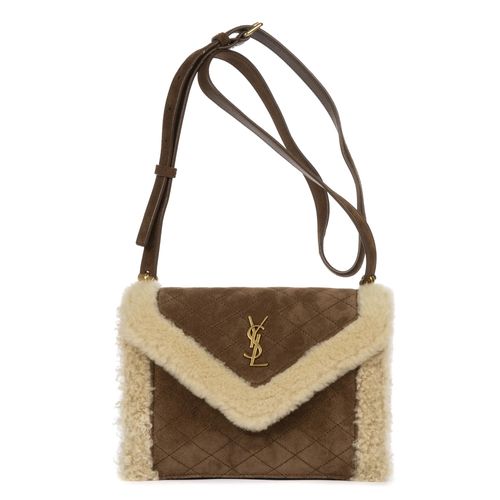 Saint Laurent Crossbody Bags - Rare Ltd. Ed. Shearling Flap Pochette - Gr. unisize - in Beige - für Damen Image