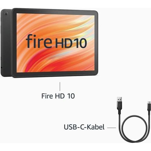 Amazon Fire HD 10 64GB, Wi-Fi, 10,1 Zoll - Schwarz mit Werbung 13. Generation