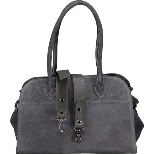 Hausfelder Manufaktur Tasche Velours Grau 22