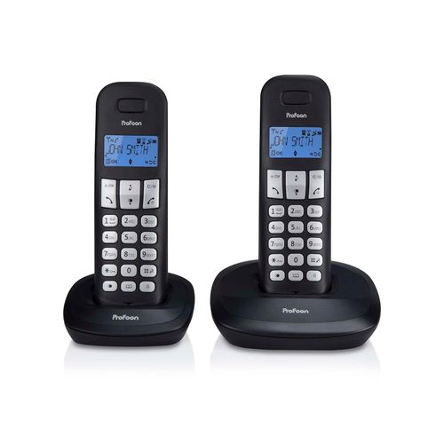 Profoon PDX-1120 DECT-Telefon mit 2 Mobilteilen schwarz