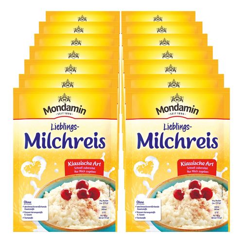 Mondamin Milchreis für 500 ml Milch, 14er Pack