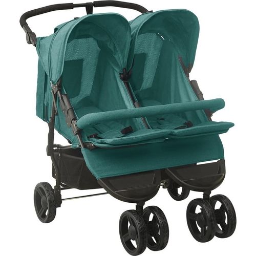 Geschwisterwagen Grün Stahl