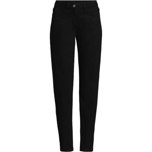 Slim Fit Jeans High Waist, Damen,  Schwarz, Baumwolle/Baumwoll-Mischung, by Lands' End