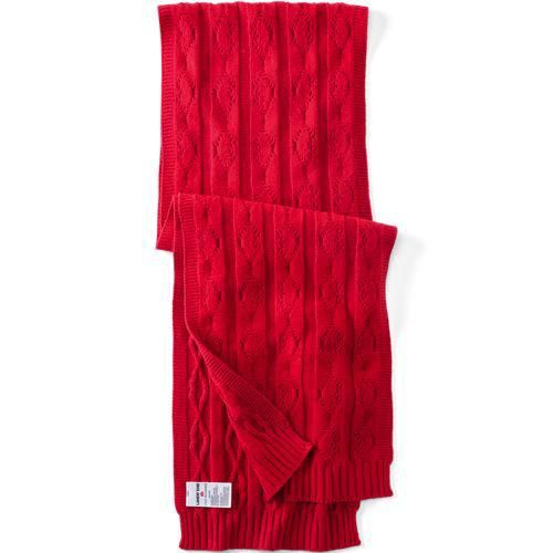 Lands' End x Lulu Guinness Lips Schal, Damen,  Rot, Polyester, by Lands' End