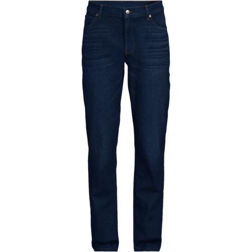 Stretch-Denim Jeans Straight Fit, Herren,  Blau, Baumwolle/Baumwoll-Mischung, by Lands' End