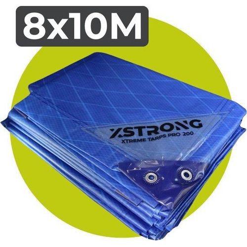 Xstrong Pro 200 - Abdeckplane - 8x10 - Grün - Wasserdicht & UV Best§ndig - 3-lagige kreuzweise laminierte Plane