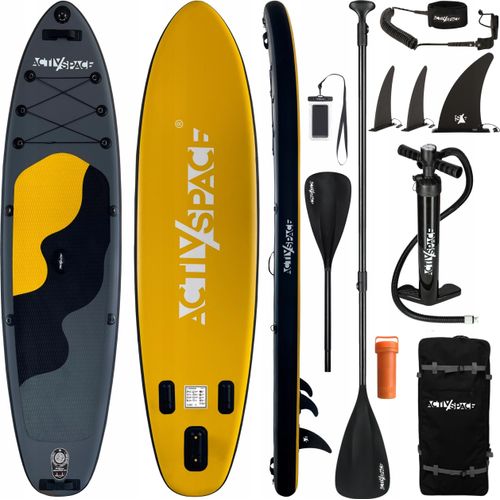 Aufblasbares SUP-Board 320 cm-Set mit Kajak-Paddel, rutschfest, 180 kg
