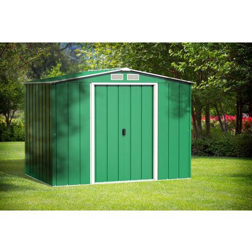 DURAMAX-Metallgerätehaus Eco 8x6 grün-Mit Giebeldach-7230