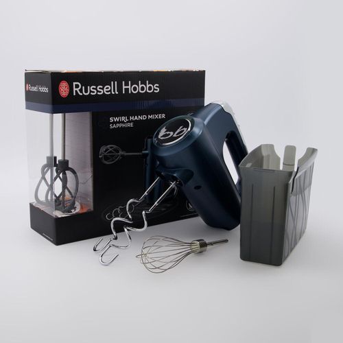 Dunkelblauer Handmixer mit Wirbelmuster