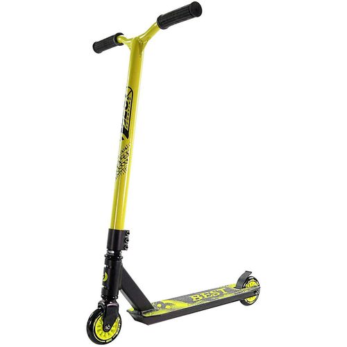Stuntscooter BEST SPORTING "Stunt-Scooter", schwarz (schwarz, gelb), Roller