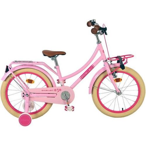 Volare Excellent Kinderfahrrad - Mädchen - 18 Zoll - Rosa - 95 % zusammengebaut