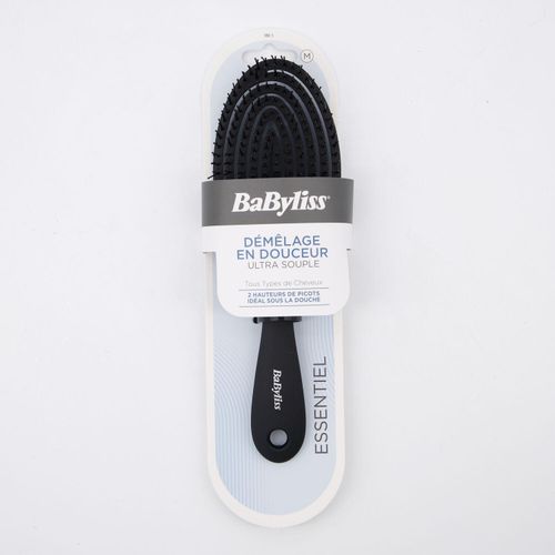 Schwarze ovale Haarbürste