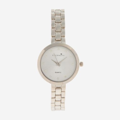 Armbanduhr aus Edelstahl mit Zirkonen