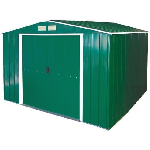 DURAMAX-Metallgerätehaus Eco 10x8 grün-mit Giebeldach-7232