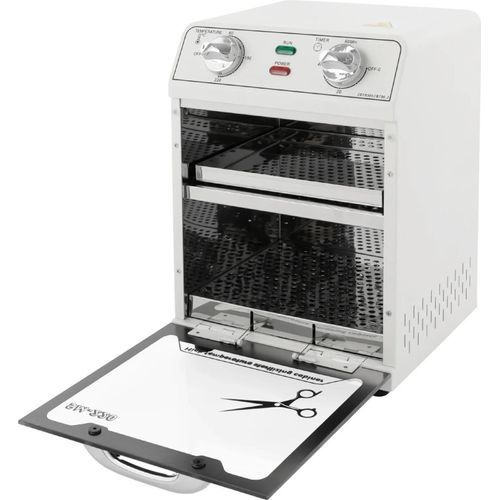 Hochtemperatur-Sterilisator, Desinfektionsschrank mit 2 Ebenen 8 L, 600 W mit Netzkabel, 0–220 °C, rechteckig, weiß