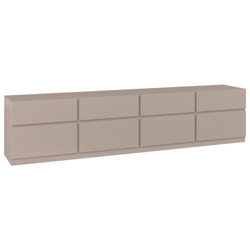 Mid.you Lowboard Bern , Beige , Holzwerkstoff , 4 Schubladen , 225x52.5x40 cm , FSC , stehend , Wohnzimmer, Wohnwände, Lowboards