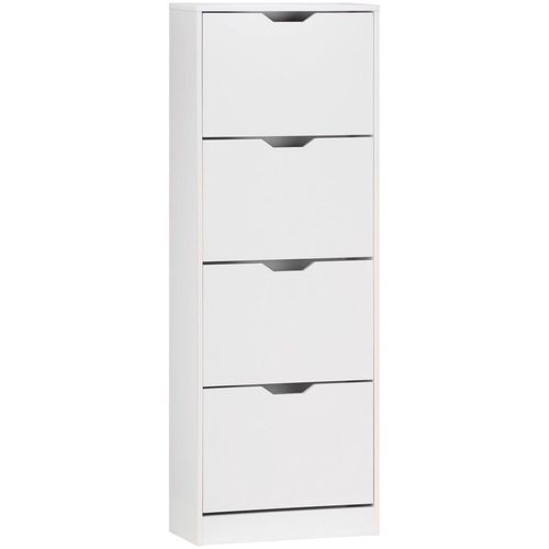 Livetastic Schuhkipper , Weiß , Holzwerkstoff , 55x152.5x23.5 cm , Garderobe, Schuhaufbewahrung, Schuhkipper