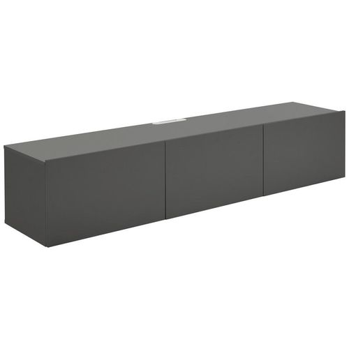 Hom`in Lowboard , Anthrazit , Holzwerkstoff , 180x36.7x42 cm , hängend , Wohnzimmer, Wohnwände, Lowboards