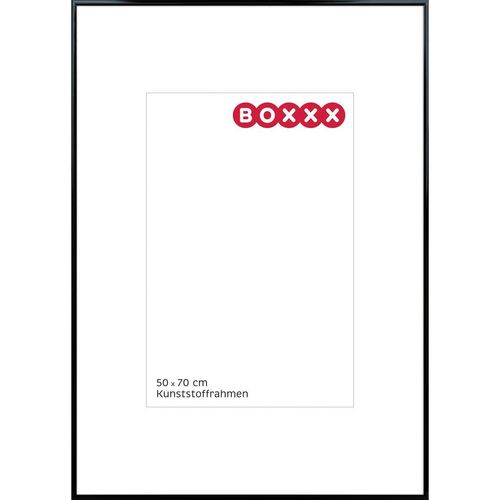 Boxxx Bilderrahmen , Schwarz , Kunststoff, Glas , 51.3x71.3x1.4 cm , Bilder und Zubehör, Bilderrahmen