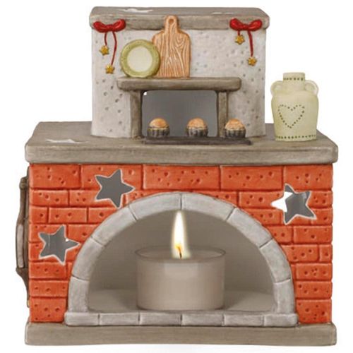 Kerzenhalter GOEBEL "Kerzenhalter Frisch aus dem Ofen", bunt, B:19cm H:13cm, Biskuitporzellan, Kerzenhalter, Kerzenhalter, 12 x 9 x 13 cm